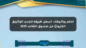 تحكم بوثائقك: أسهل طريقة لتجديد الوثائق إلكترونيًا من صندوق التقاعد 2025